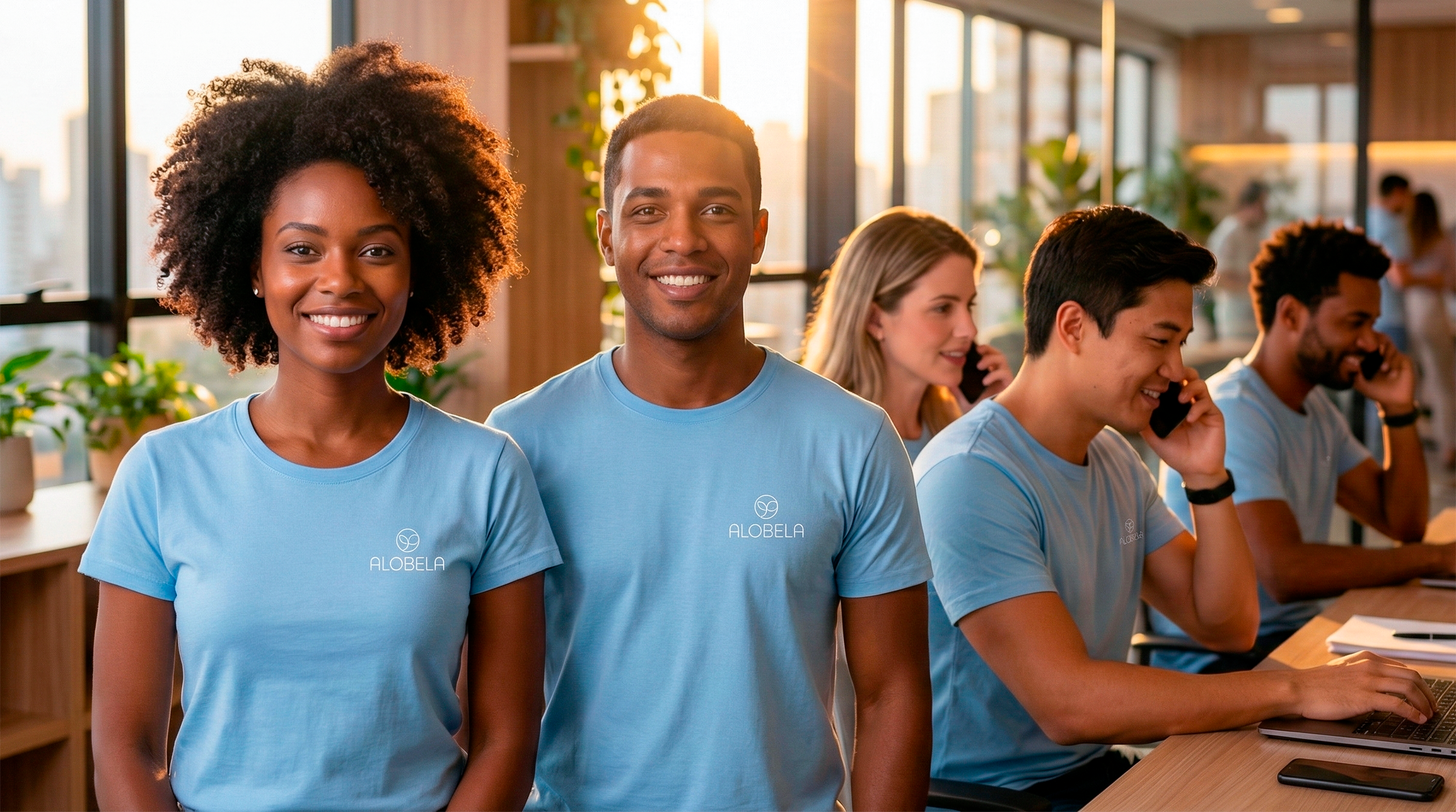 Equipe de atendimento Alobela